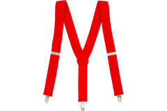 Suspender Braces - Red 2.5cm Adult One size