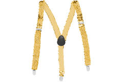Suspender Sequin Braces - Gold 2.5cm Adult One size