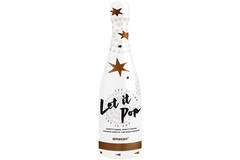 Confetti Bottle Rosegold Star Foil 32cm