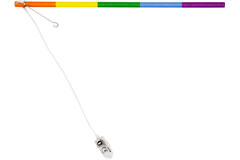 Lantern Stick with LED Light Rainbow Wood 30cm