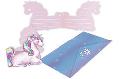 8 Invitations & Envelopes Unicorn Dreams Paper