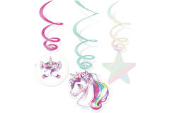 6 Swirl Decorations Unicorn Dreams Paper