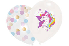 6 Latex Balloons Unicorn Dreams