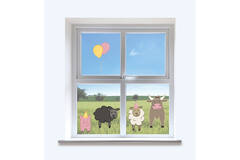 Window Decoration Farm Party