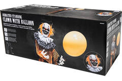 Animatronic Standing Clown with Balloon 45 cm x 40 cm x 1.65 m