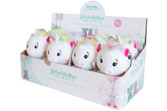 2-in-1 plush toy balloon weight unicorn with hook, 11cm, 90g
