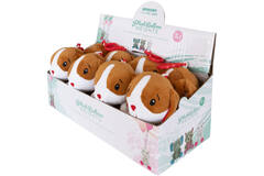 2-in-1 plush toy balloon weight dog with hook, 11cm, 90g