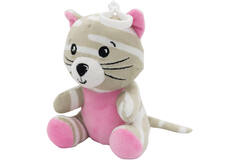 2-in-1 plush toy balloon weight cat with hook, 11cm, 90g