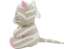 2-in-1 plush toy balloon weight cat with hook, 11cm, 90g