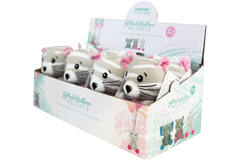2-in-1 plush toy balloon weight cat with hook, 11cm, 90g