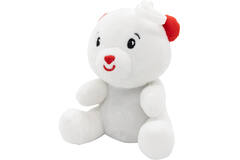 2-in-1 plush toy balloon weight polar bear with hook, 11cm, 90g