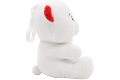 2-in-1 plush toy balloon weight polar bear with hook, 11cm, 90g