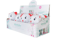 2-in-1 plush toy balloon weight polar bear with hook, 11cm, 90g