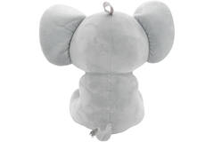2-in-1 plush toy balloon weight elephant with blue ears, with loop, 21cm, 170g