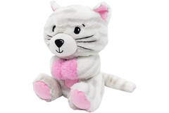 2-in-1 plush toy balloon weight cat with loop, 21cm, 170g