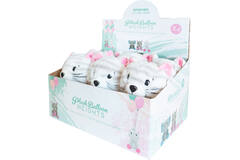 2-in-1 plush toy balloon weight cat with loop, 21cm, 170g