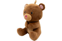 2-in-1 plush toy balloon weight brown bear with loop, 21cm, 170g