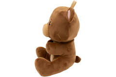 2-in-1 plush toy balloon weight brown bear with loop, 21cm, 170g