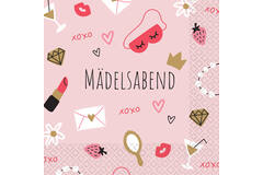 16 napkins "Mädelsabend" 33cm x 33cm