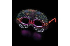 Glow Stick Mask Black Ornamental Plastic 19 x 11 cm