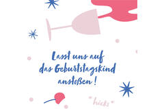 12 Flip napkins "Geburtstag" 33x33cm, double-sided printed