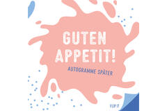 12 Flip napkins "nettes Abendessen" 33x33cm, double-sided printed