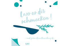 12 Flip napkins "Dinner" 33x33cm, double-sided printed