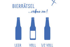 12 Flip napkins "Bierrunde" 33x33cm, double-sided printed