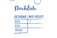 12 Flip napkins "Bierrunde" 33x33cm, double-sided printed