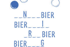 12 Flip napkins "Bierrunde" 33x33cm, double-sided printed