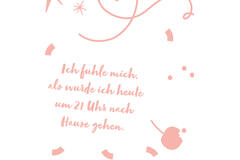 12 Flip napkins "Abend mit Freunden" 33x33cm, double-sided printed