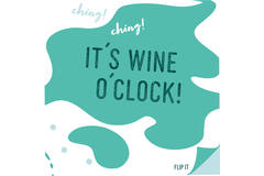 12 Flip napkins "Weinabend" 33x33cm, double-sided printed