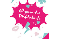 12 Flip napkins "Mädelsabend" 33x33cm, double-sided printed