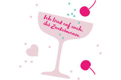 12 Flip napkins "Mädelsabend" 33x33cm, double-sided printed