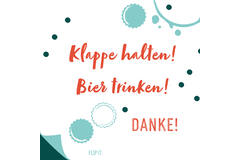 12 Flip napkins "Party Hard" 33x33cm, double-sided printed