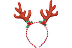 Headband Striped Deer Red One Size