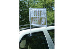 Flag Car Just Married         5.5 x 45.7 cm