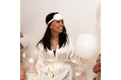 Sleep Mask & Scrunchie - Bride - Wedding - White