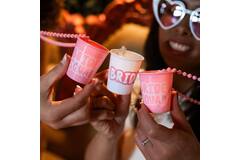 Shot glass on chain - Bride Squad - She Said Yaasss - Pink