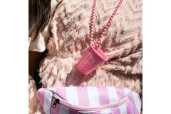 Shot glass on chain - Bride Squad - She Said Yaasss - Pink