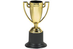 6 Trophy Cups Plastic 10 cm