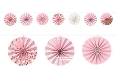 Garland Fan Rose Gold Blush Paper 365 cm