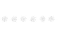 2 Garlands Fluffy Colourful Wedding White Paper 13.9 x 365 c