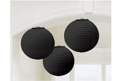 3 Lanterns Black Paper 24.1 cm