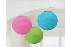 3 Lanterns Multicolour Paper 24.1 cm