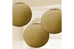 3 Lanterns Gold Paper 20.4 cm