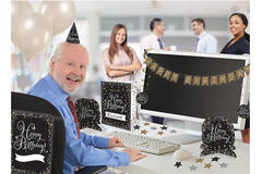 Decoration Kit Office Sparkling Gold Celebrations Paper 28 Pieces 99 cm / 5 - 26.6 cm