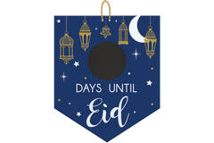 Chalkboard Sign Eid MDF 38.1 x 31.7 cm
