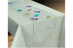 Table Decoration Fishnet Mermaid Wishes Plastic 96 x 192 cm