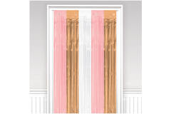Door Curtain Rose Gold Blush Plastic 243 x 91.4 cm